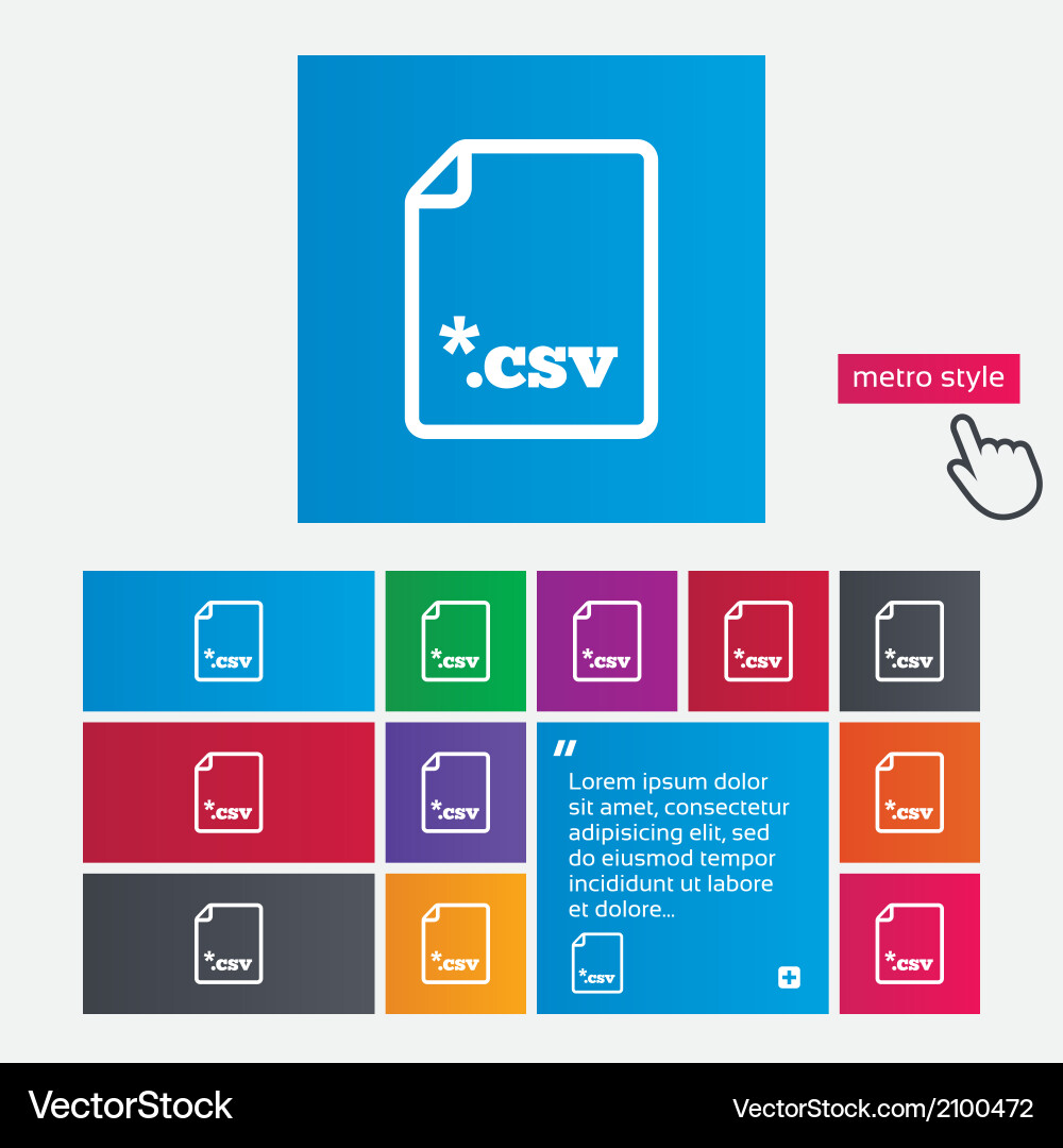 File document icon download csv button vector image