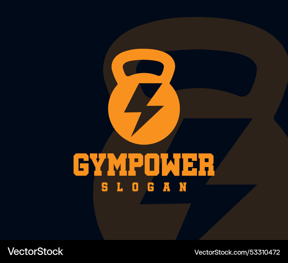 Fitness gym logo design or kettle bell icon Fitness gym logo design or kettle bell icon vector image