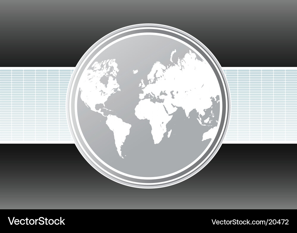Futuristic World Map Overlay Vector Image
