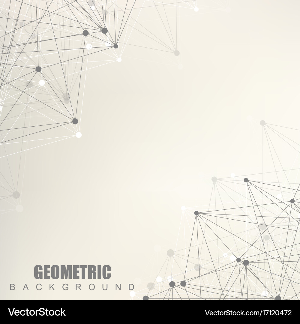 Geometric abstract background with connected line Vector Image