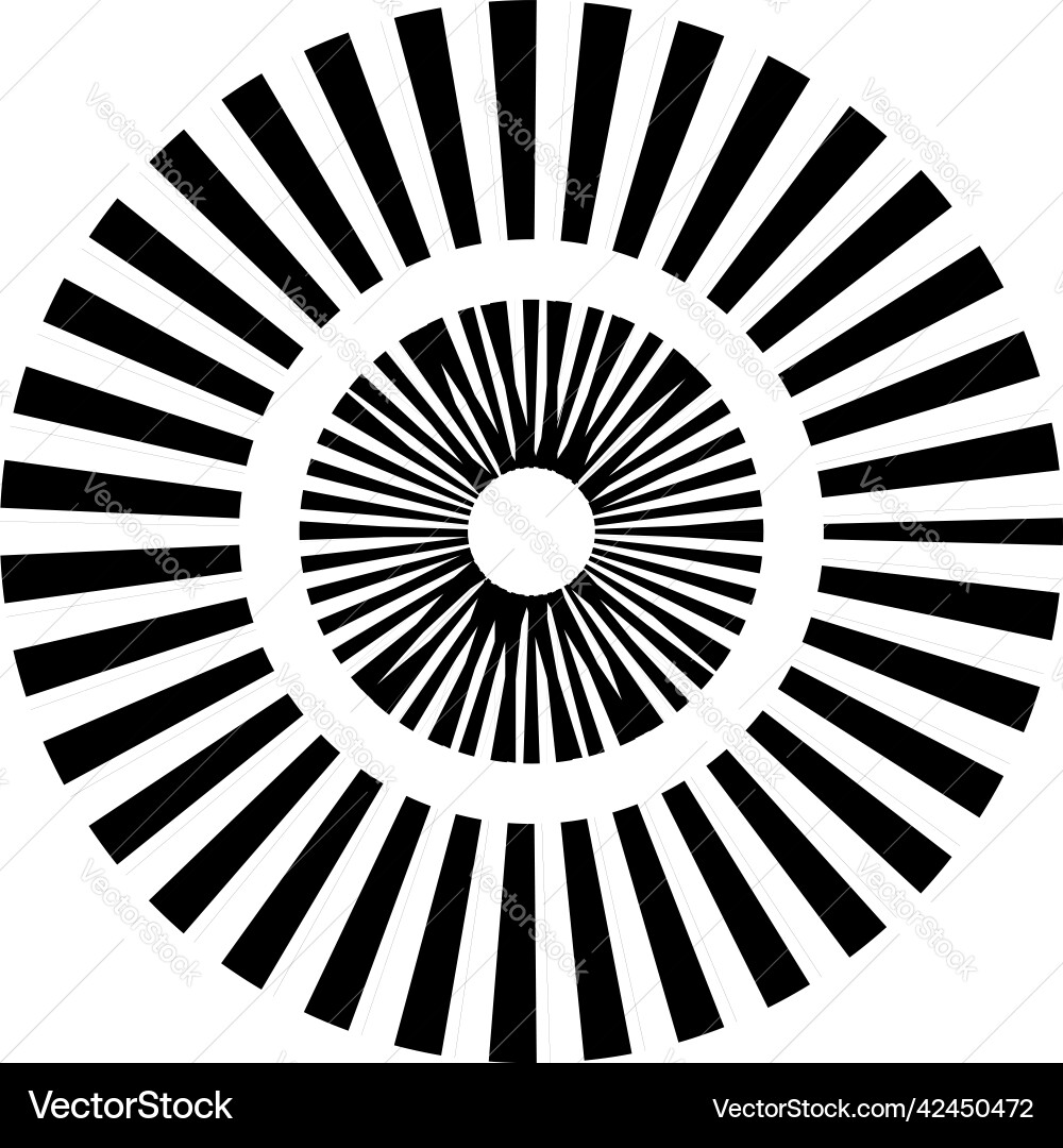 Geometric circle element with dashed lines Vector Image