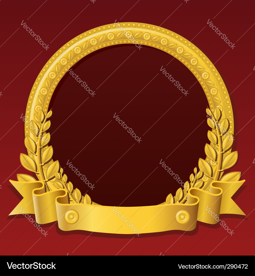 Gold frame vector image