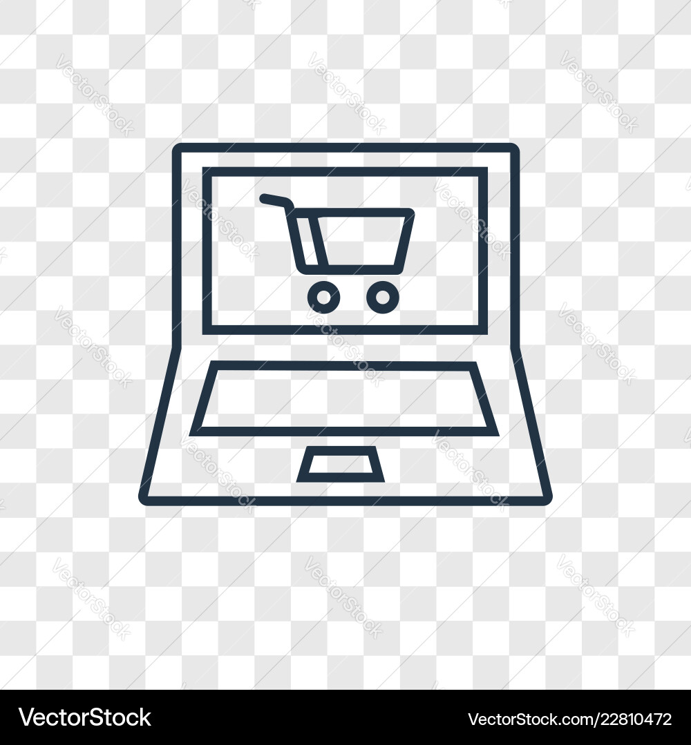 On linear icon isolated transparent background Vector Image