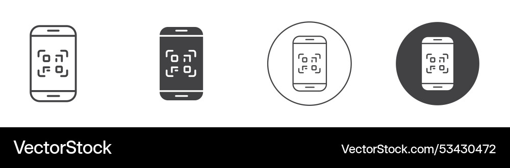 Qr code icon thin line Qr code icon thin line vector image