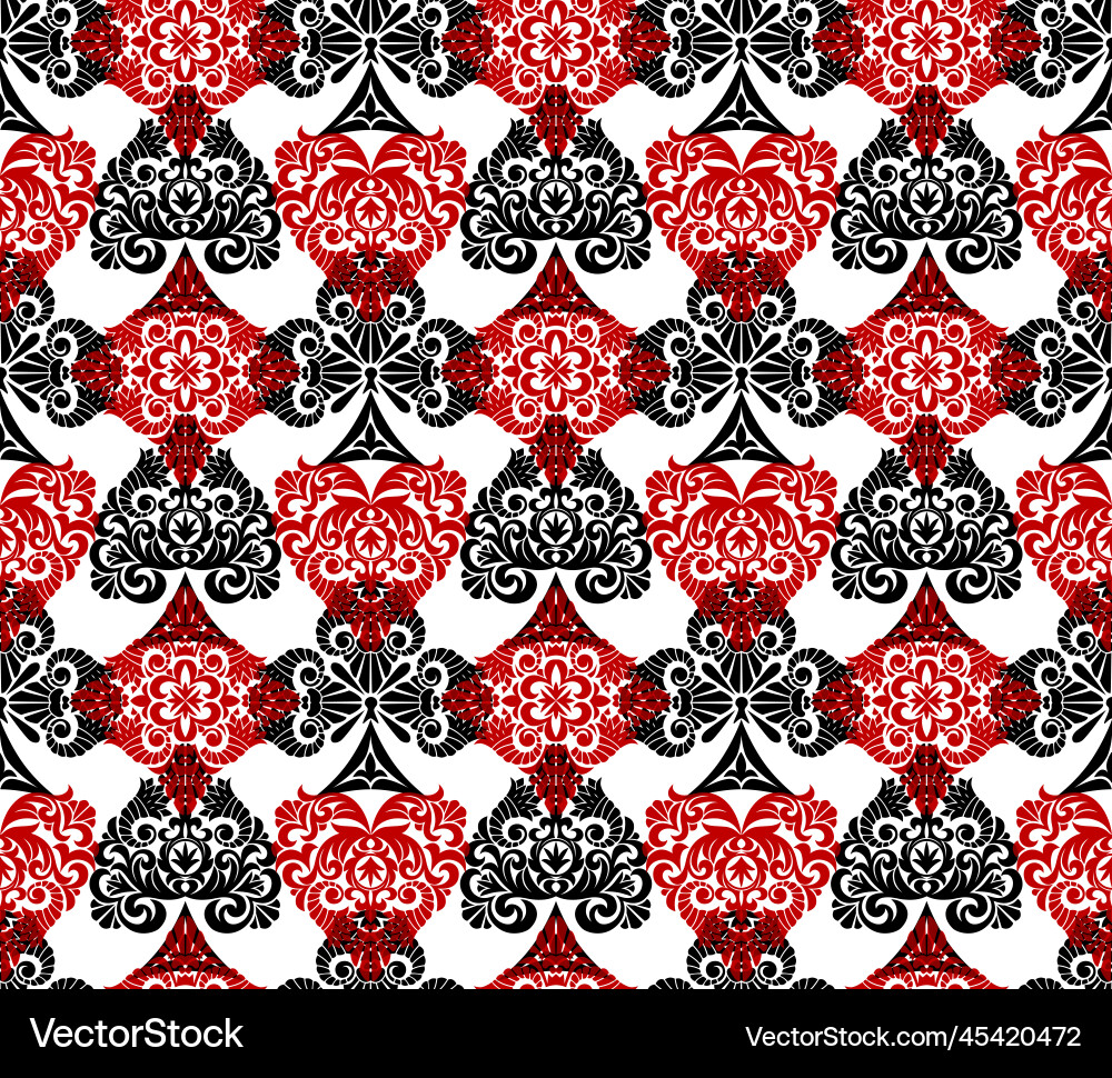 Retro Playing Card Pattern vector image