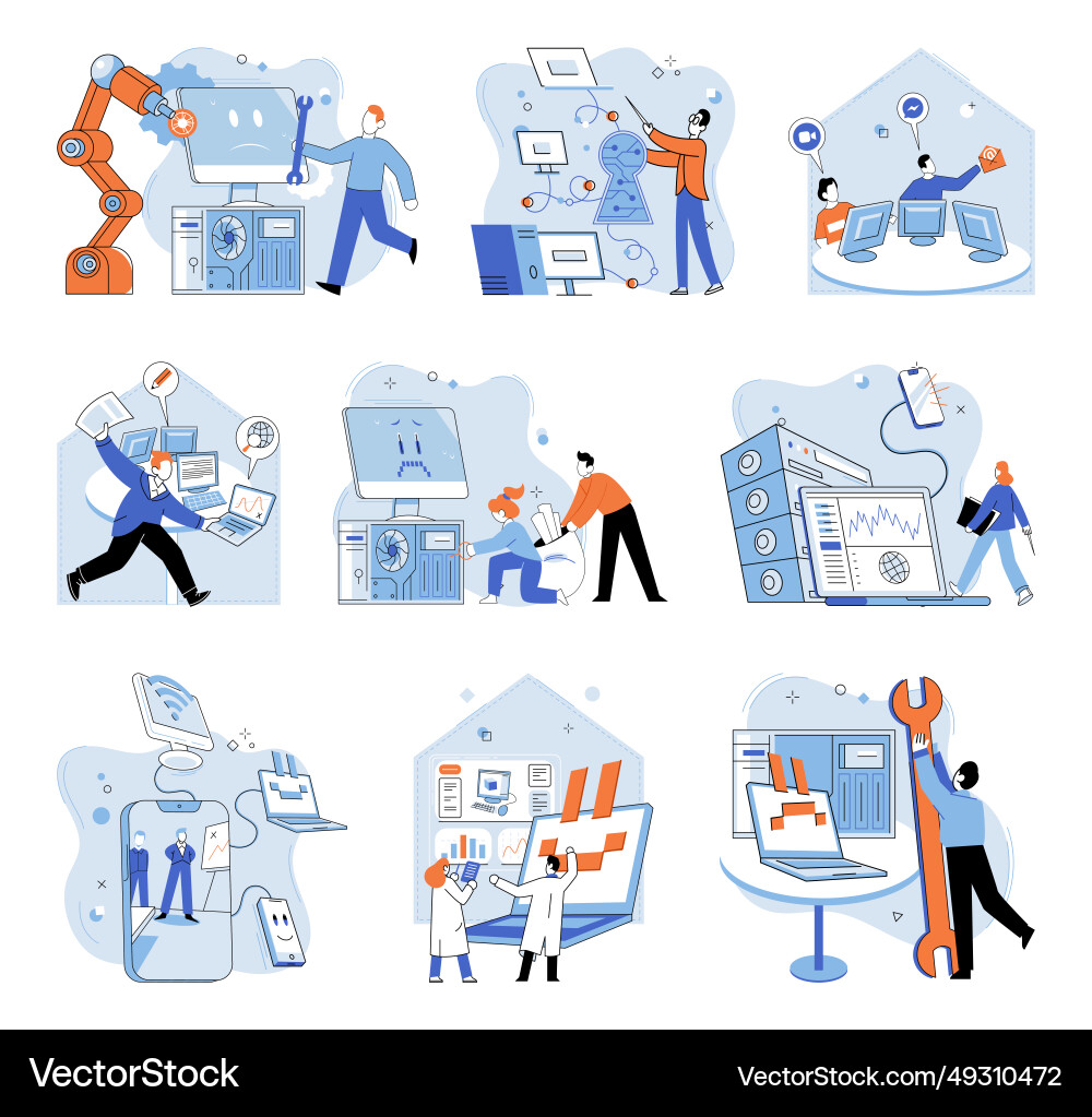 Technical support a assistant Technical support a assistant vector image