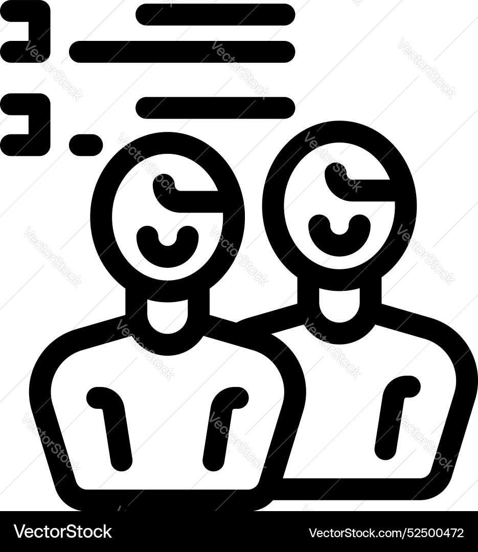 Two men are smiling and approving a list of items Two men are smiling and approving a list of items vector image