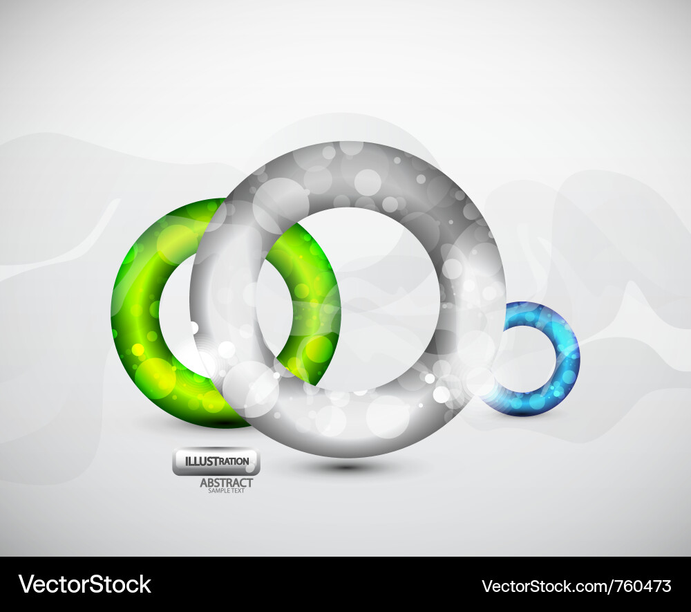 Abstract round glossy shapes background Vector Image