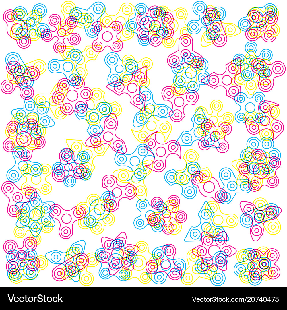 Fidget hand spinners seamless pattern background vector image