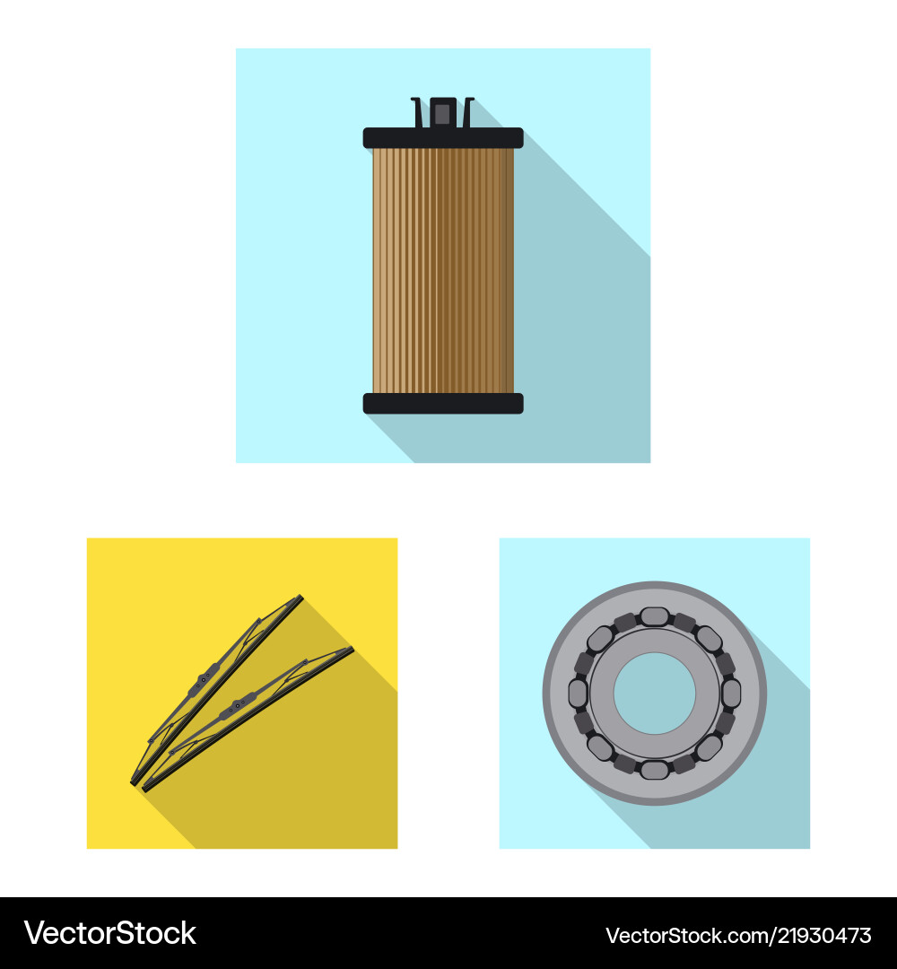 Isolated object of auto and part sign set Isolated object of auto and part sign set vector image