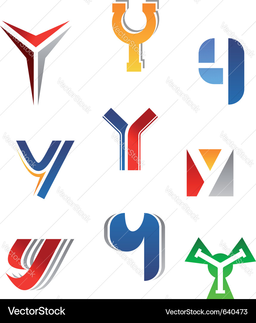 Letter Symbol Set vector image