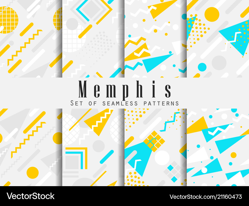 Memphis Geometric Pattern vector image