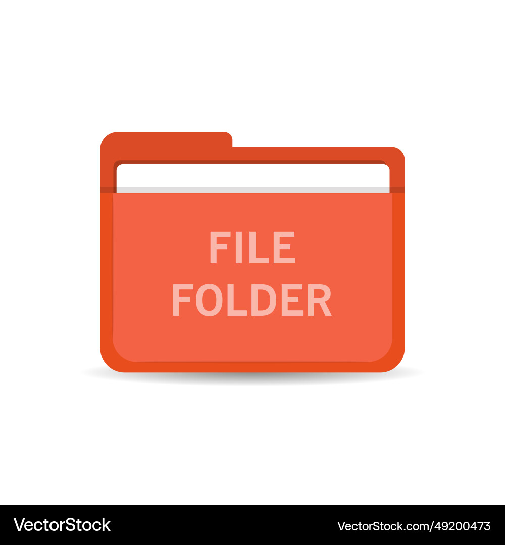Red file folder icon document symbol isolated Red file folder icon document symbol isolated vector image