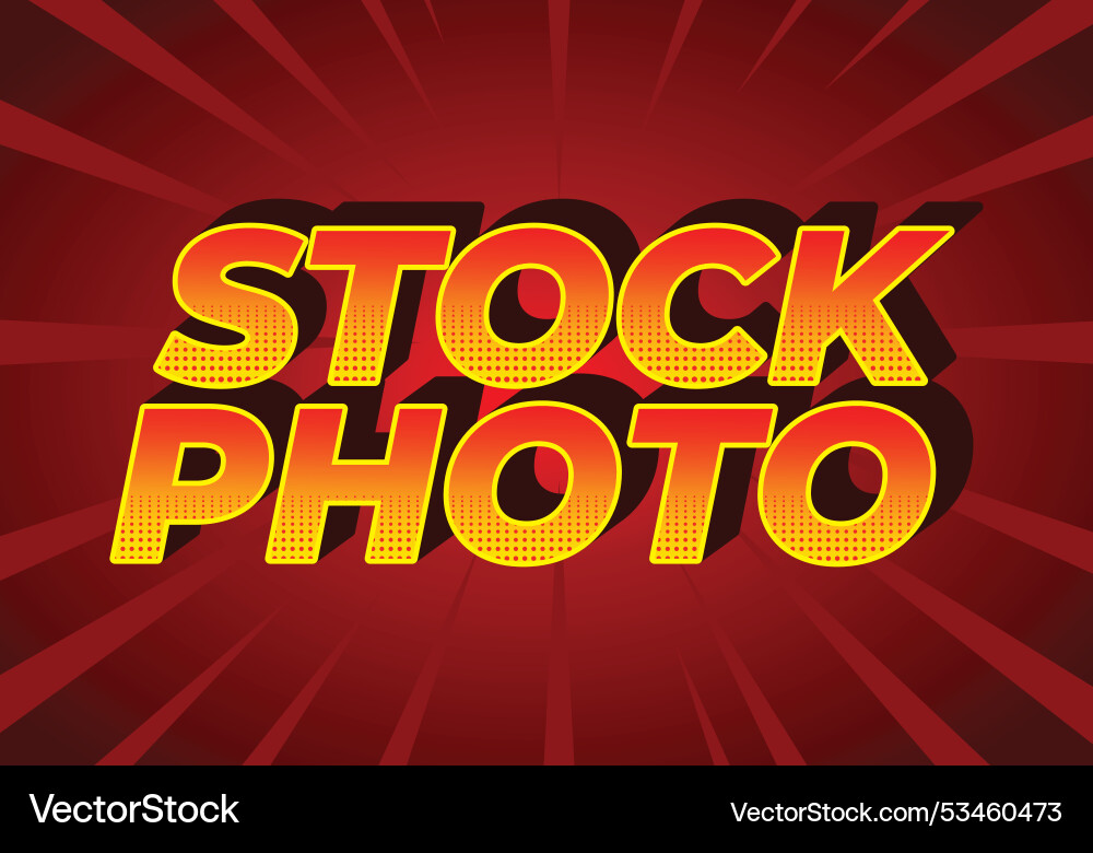 Stock photo text effect in 3d style with modern Vector Image