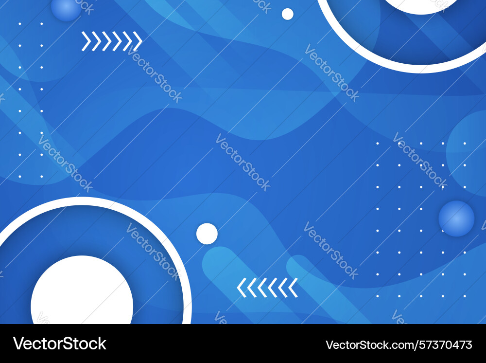 Tech style blue background with circles and arrows Vector Image
