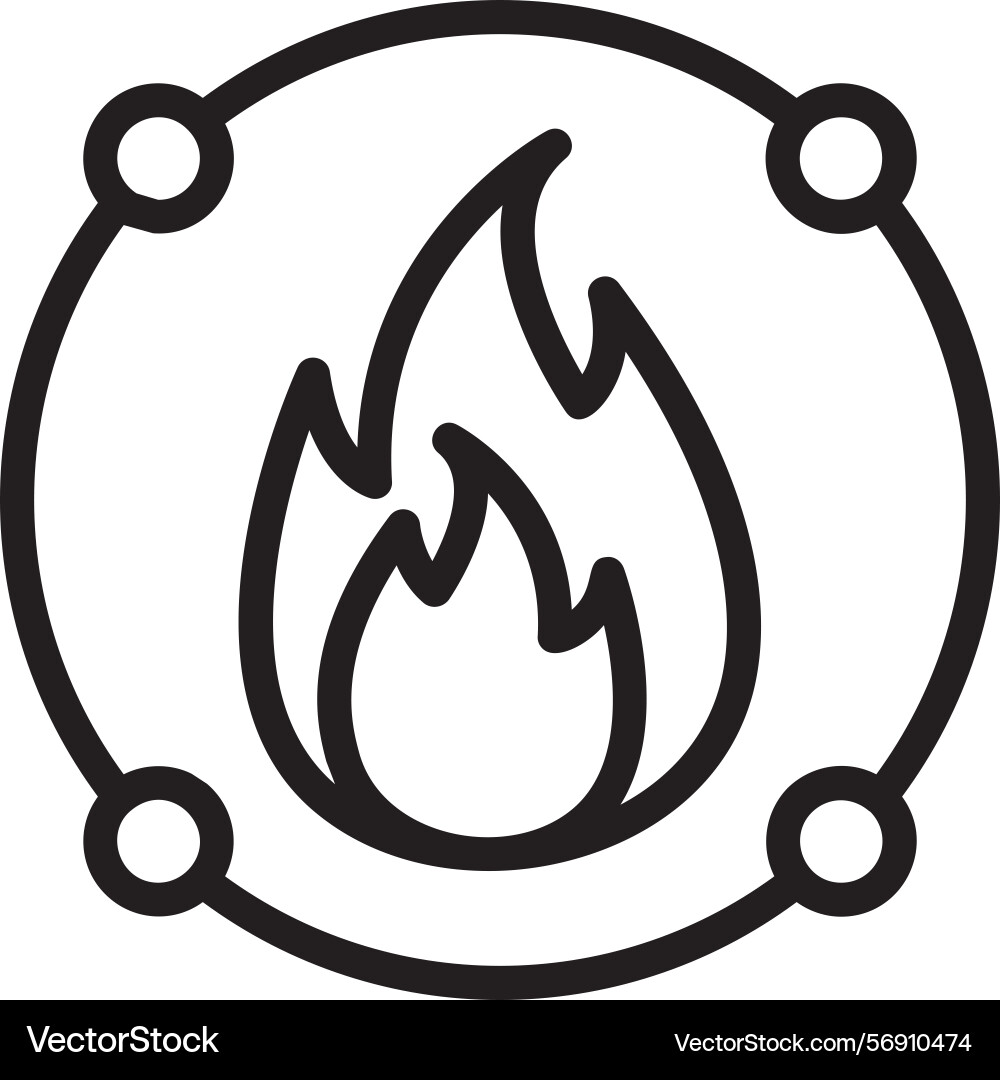 Blaze bound linear style icon design Vector Image
