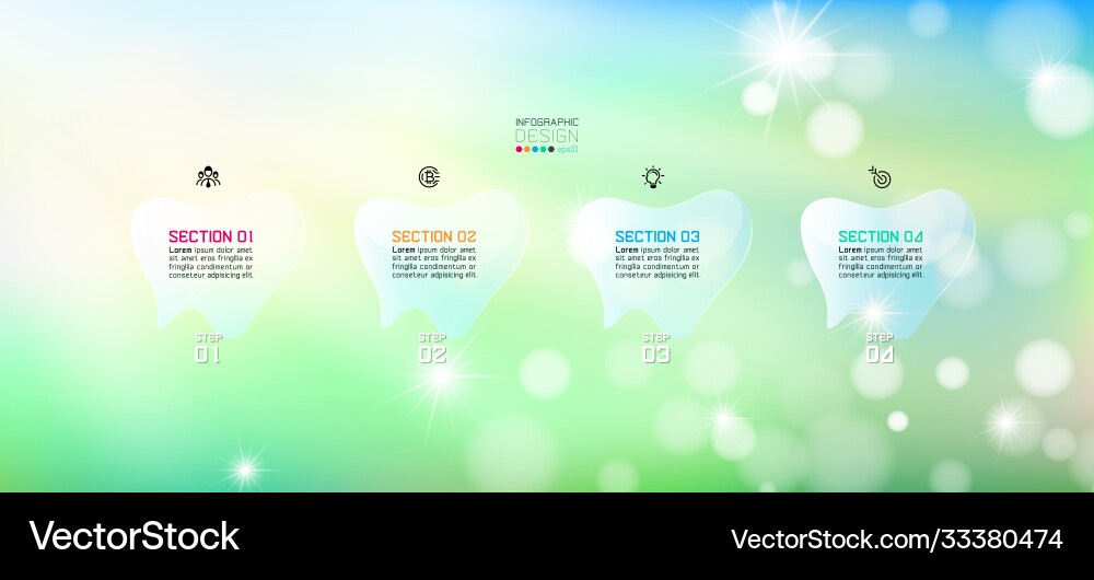 Bokeh background images describe workflow Vector Image