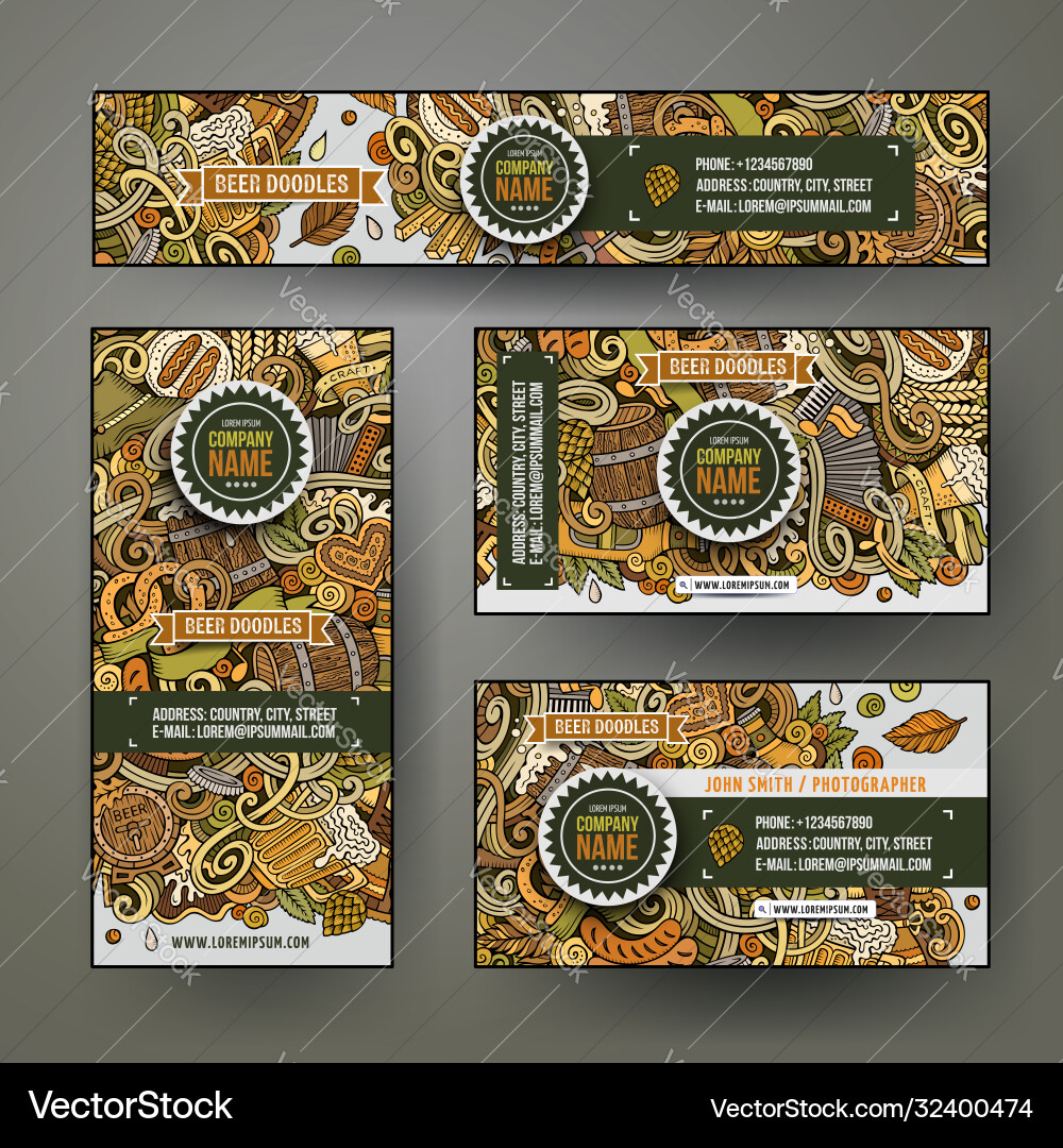 Cartoon colorful doodles beer fest Cartoon colorful doodles beer fest vector image