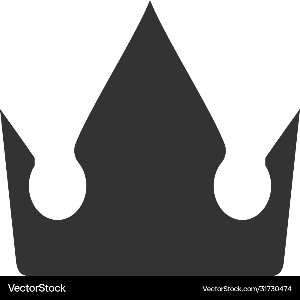 Crown icon flat Royalty Free Vector Image - VectorStock