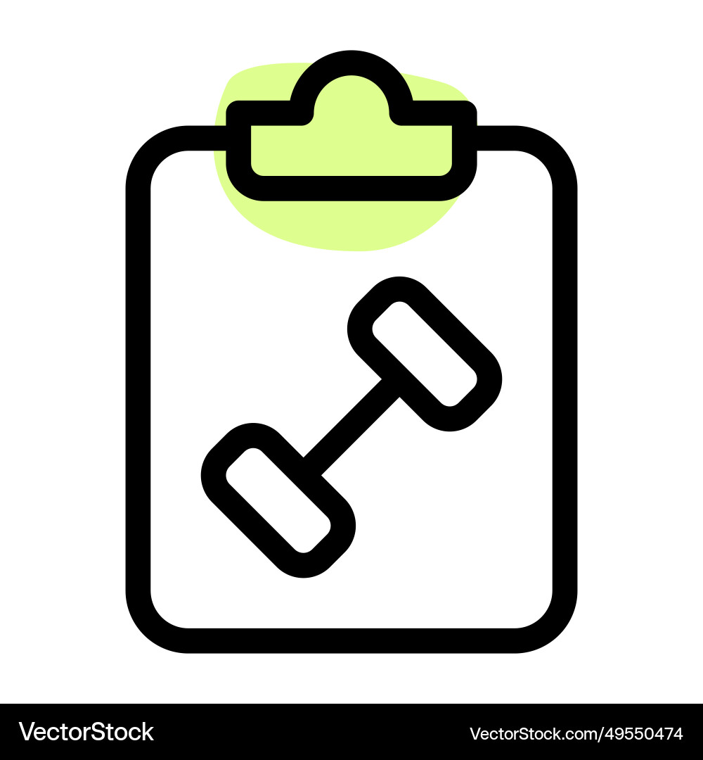 Daily routine exercise to do list isolated Vector Image