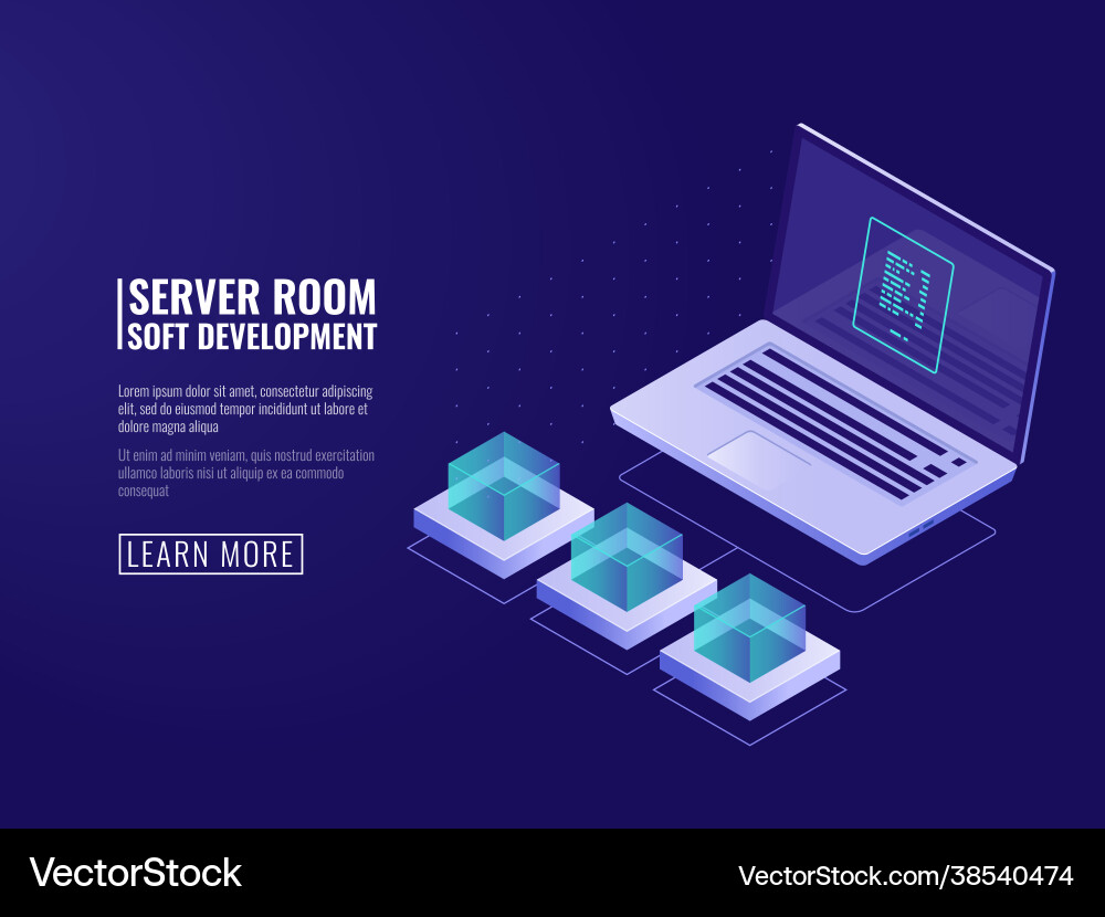 Data processing software program development code Data processing software program development code vector image