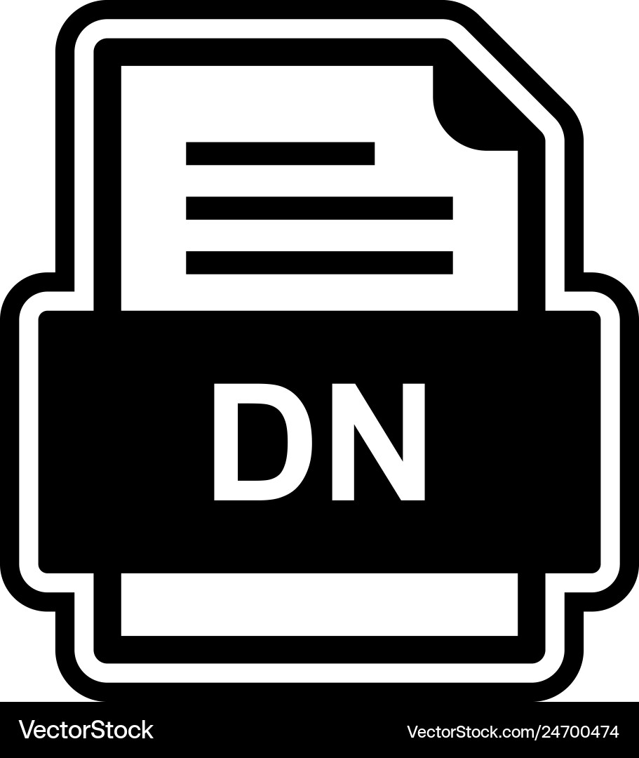 Dn file document icon Vector Image