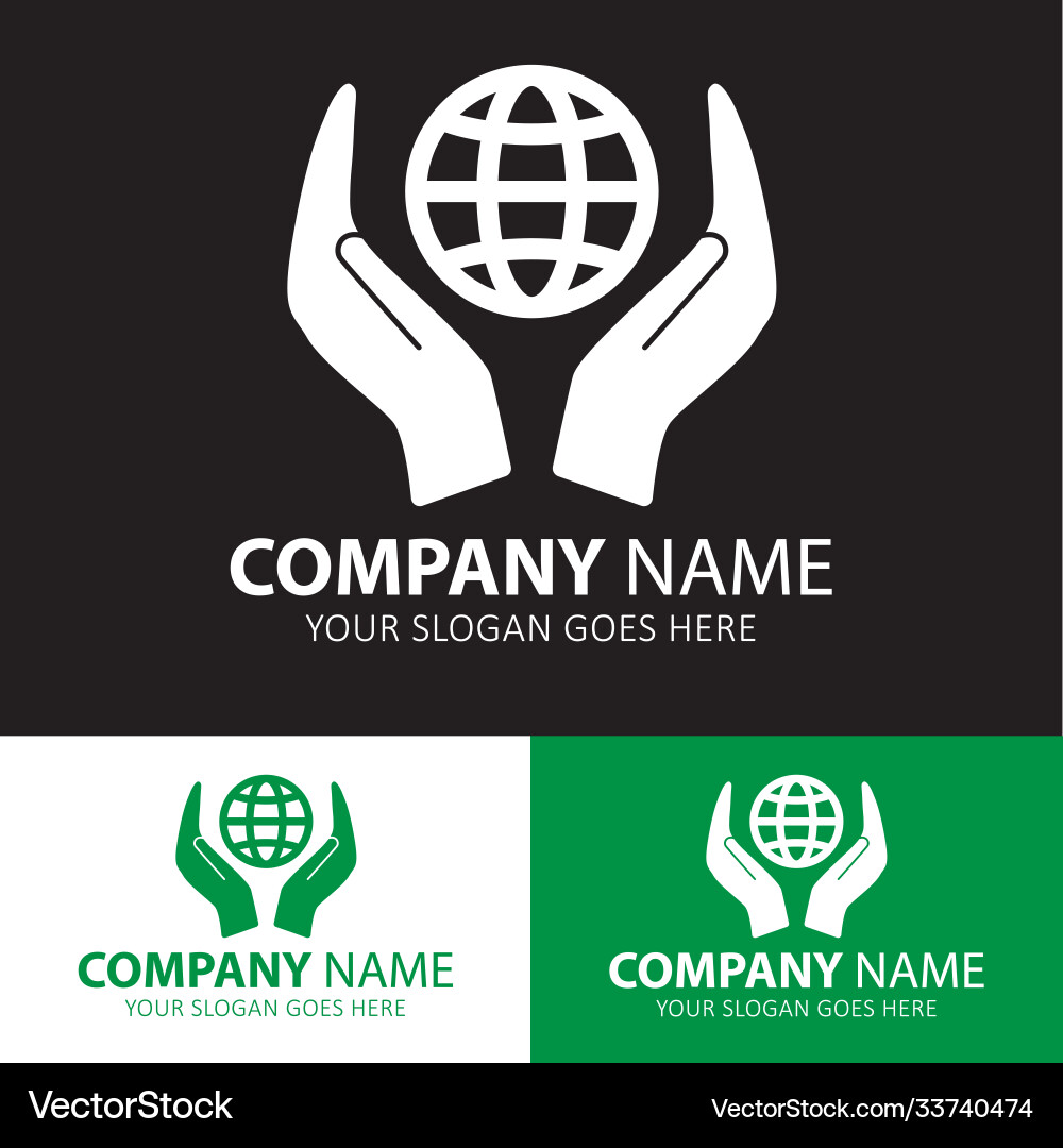 Globe in hand icon for web and mobile vector image