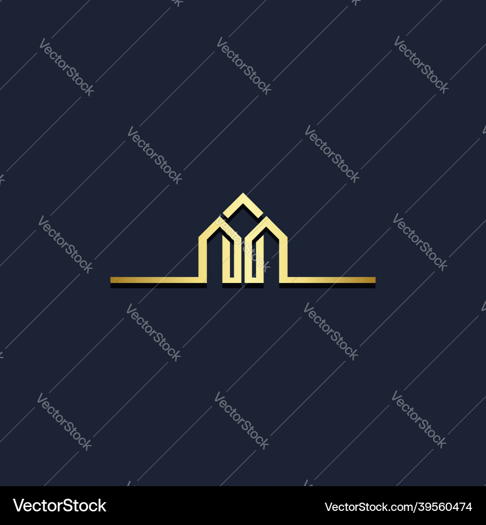 Home Echtes Gebäude Design Logo Home Echtes Gebäude Design Logo vektorbild