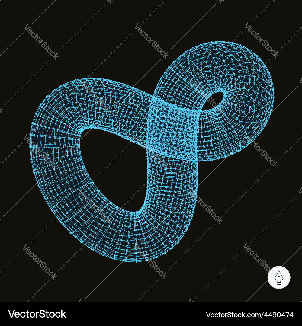 Infinity symbol abstract 3d design element vector image