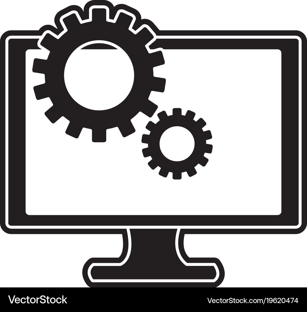 Isolated computer design Vector Image