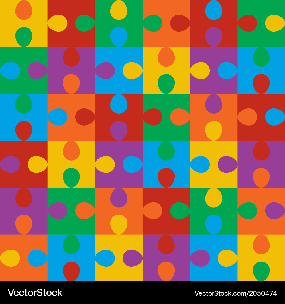 Puzzle seamless pattern vector image