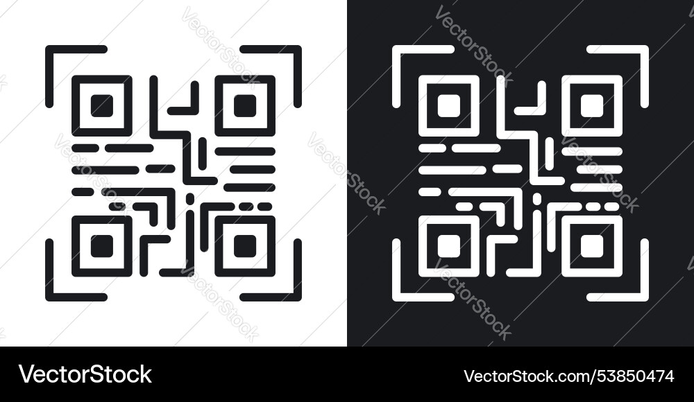 Qr code icon set Qr code icon set Vector Image