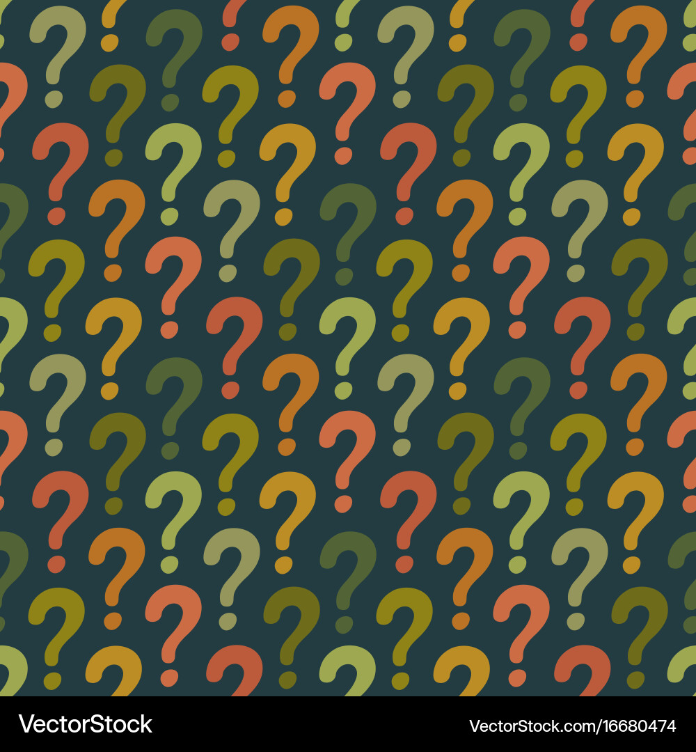 Question mark seamless pattern Vector Image