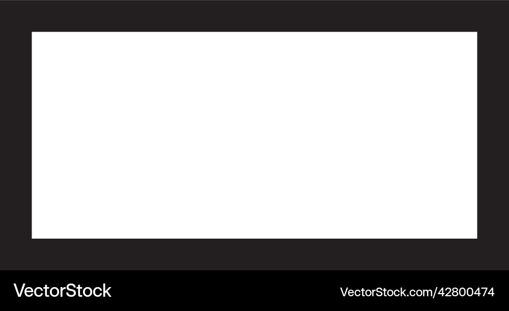 Rectangle shape icon outline stroke symbol Rectangle shape icon outline stroke symbol Vector Image