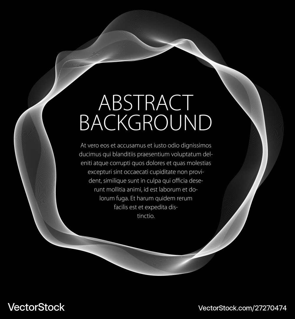 Round smooth linear frame wavy lines abstract Round smooth linear frame wavy lines abstract vector image