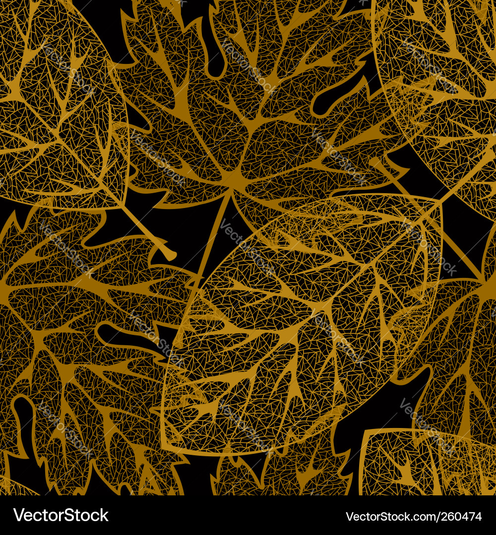 Rustic Autumn Leaf Pattern Vector Image