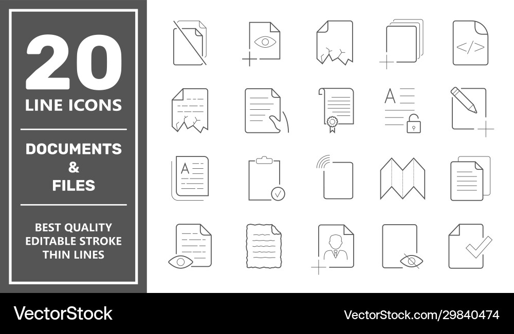 Set document icons contains Set document icons contains vector image