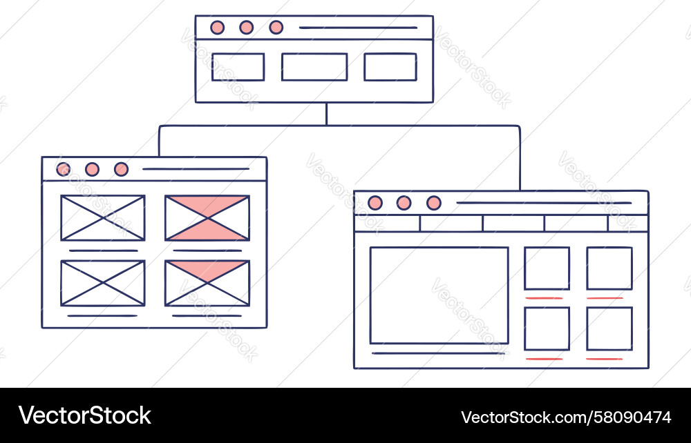 Web Page Wireframe Template Vector Image