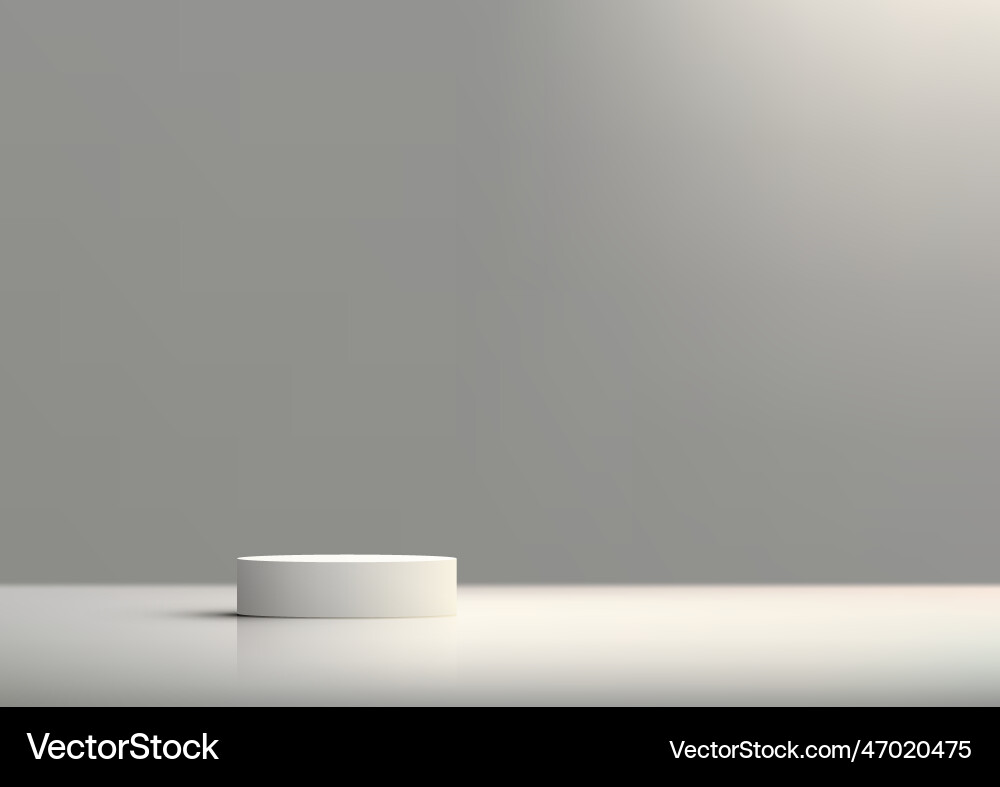 3d realistic product display empty white podium 3d realistic product display empty white podium vector image