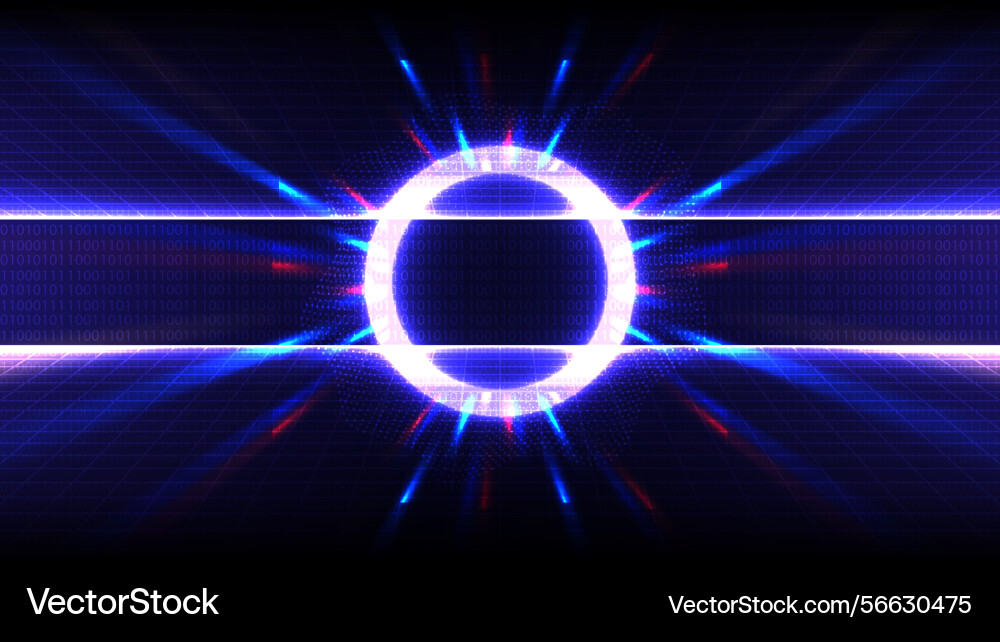 Abstract digital technology binary code big data vector image