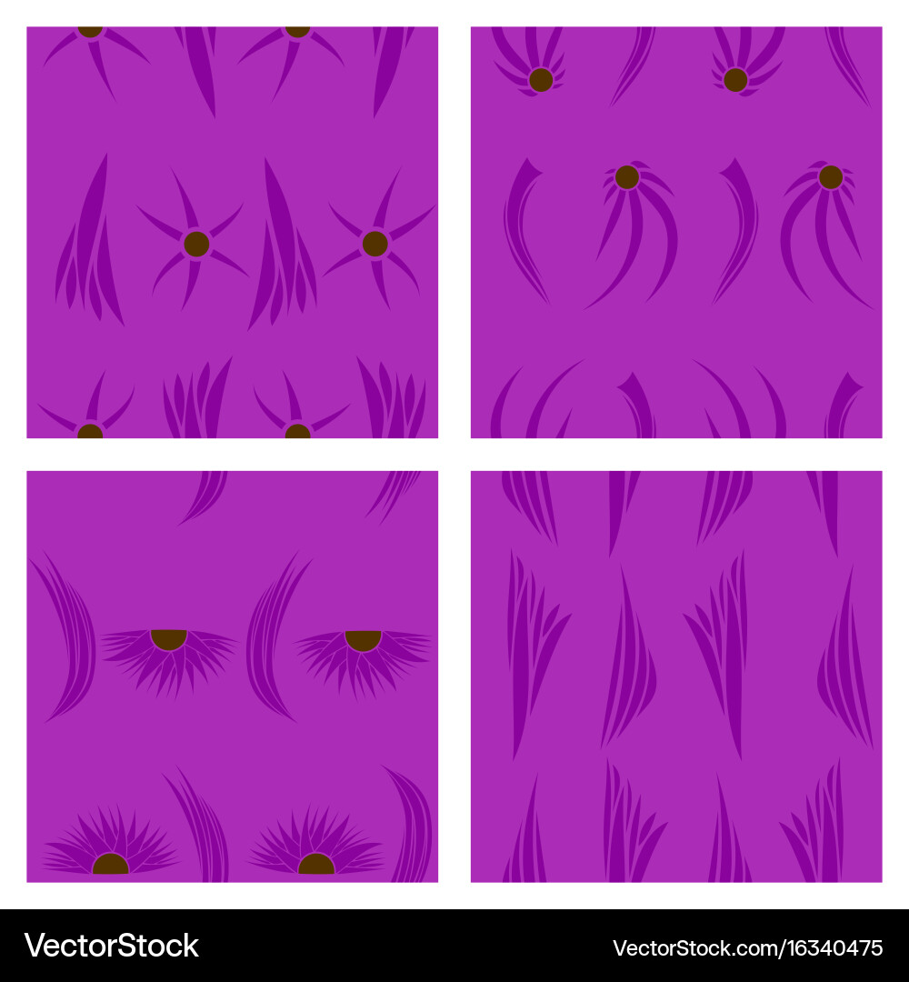 Assembly of patterns in flower style vector image