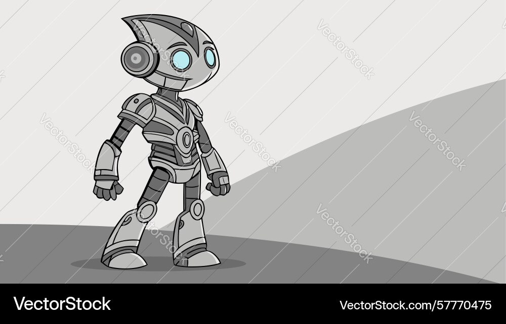 Dynamische Roboterwanderung für Automatisierungsdesign vektorbild