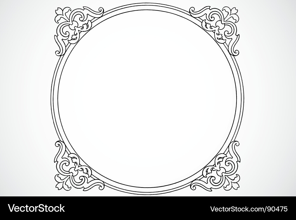 Elegant Scroll Frame vector image