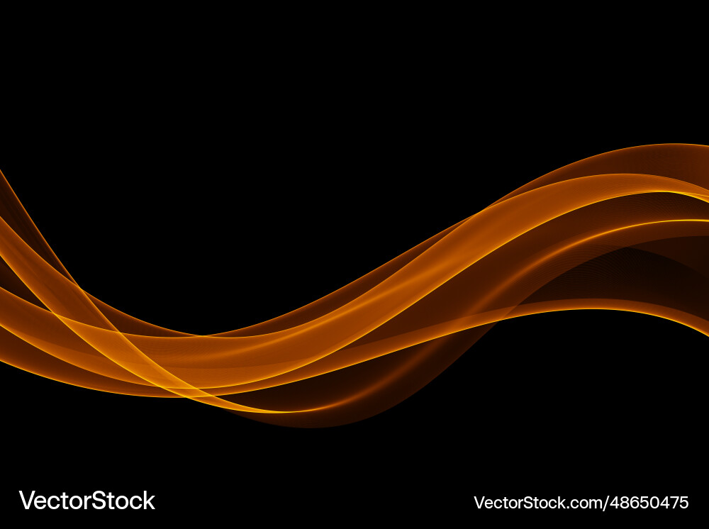Golden flow transparent shiny wave design element Golden flow transparent shiny wave design element vector image