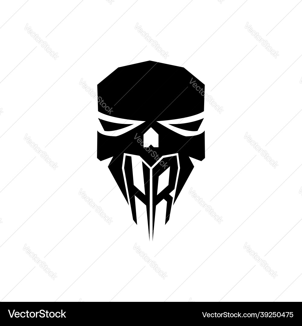 Hr Anfang Kopf Schädel esport Logo Hr Anfang Kopf Schädel esport Logo vektorbild
