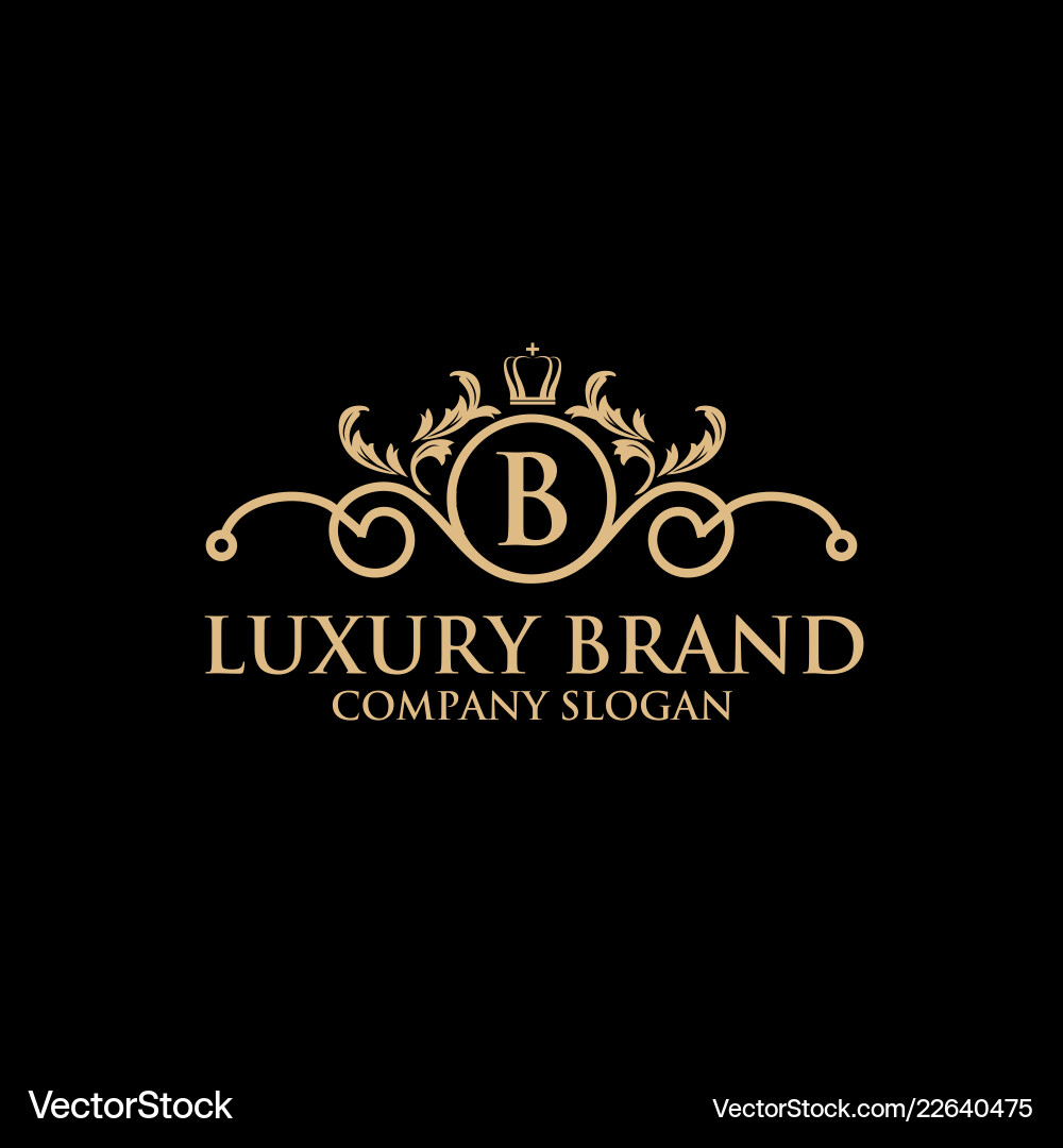 Luxury crest decorative logo vector image