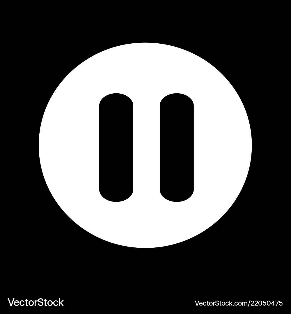 Pause button icon design vector image