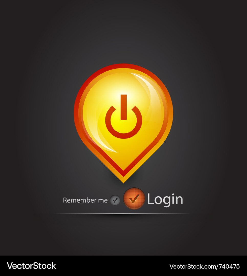 Power pointer login page Vector Image