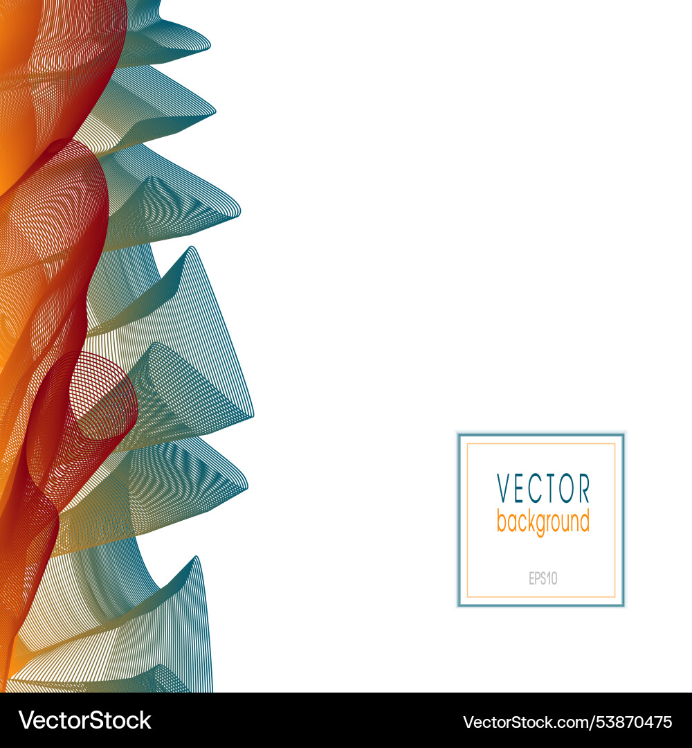 Red green orange ribbon abstract net pattern Red green orange ribbon abstract net pattern vector image