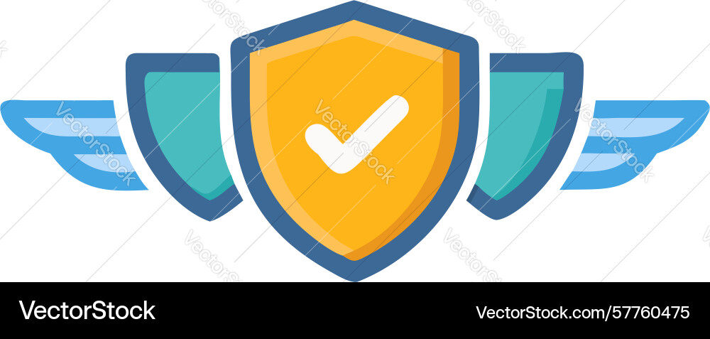 Security shield with checkmark icon for digital vector image